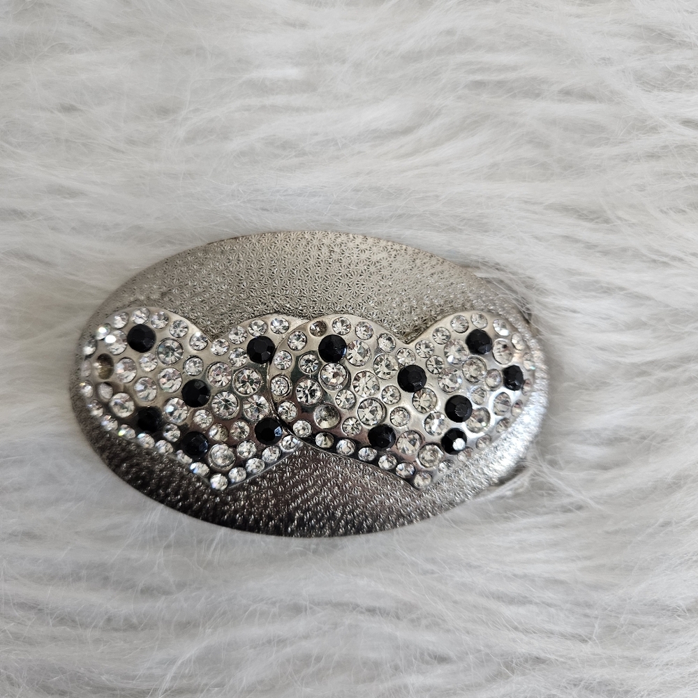 Silver Rhinestone Belt Bucke - Picture 2 of 7